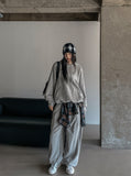 Knits Lettering Overfit Hoodie
