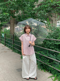 Ilan Summer Check Roll-up Short Sleeve Shirt