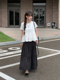 Tenu Tiered Frill Long Banding Skirt