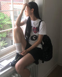 BTU Vintage Heart Check Patch Short Sleeve T-Shirt