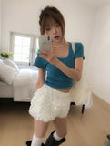 Slim Deep Round Short Sleeve