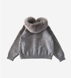 Blooming knit jacket