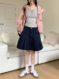 Puning Basic Plain Round Cropped Long Sleeve T-shirt