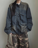 Urban Big Pocket Washing Denim Jacket