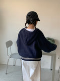 Chomin Half Open Waffle Wool Hood Knit