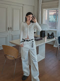 [U-BASIC] My ribbed V-neck cardigan