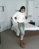 Hanen Vintage Rose Rainy Season Flower Cable Knit