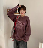 [unisex] Leoni printing layered over long sleeve tee