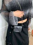Twoyu Mini Square Leather Chain Crossbody Bag