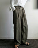 Summer Linen Pintuck Wide Pants