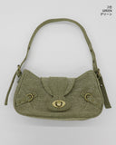 Vinve Vintage Washed Green Shoulder Bag