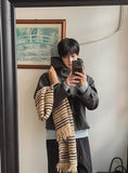 Choki Stripe Wool Muffler
