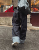Martin Non-Faded Pocket Wide Denim Pants