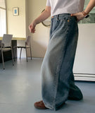 Rokku Wide Washing Denim Pants