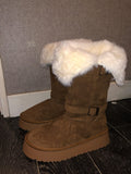 Brill Fur Platform Sole Ugg Long Boots