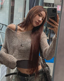 Drom Summer Lip Neck Cropped Knitwear