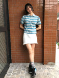 LINEN FRILL MINI SKIRT