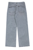 Grayish Blue Wide Denim Pants