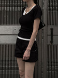 Laz Henley Neck Sleeveless