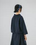[AG.W] Wappen Stand Neck Crop Sweat Shirt