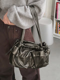washing pocket side zipper shoulder bag