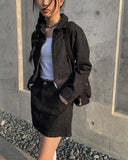 Rank Black Denim Mini Skirt