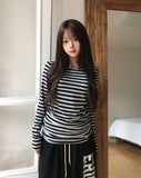 Bio Stripe Long Hoodie