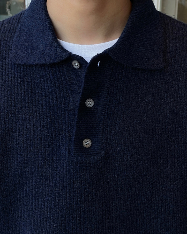 【MODERNIF】Libert Cash Collar Knit modernif (モダンイフ) - リバートキャシーカラーニット