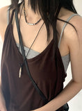 Kayu Vintage Gemstone Leather Necklace