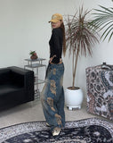 Penta Camo Layered Denim Pants