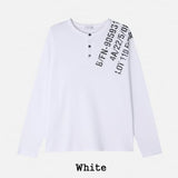 Devel Waffle Henley Neck Long Sleeve T-shirt
