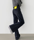 Loose Wide Bootcut Fit Banding Span Denim Pants
