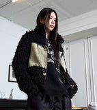 lock knit fur jacket