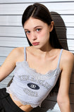 AubeA Crack Logo Lace Top