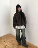 Buen Out Pocket Boxy Bomber Jacket
