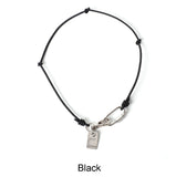 Carabiner string necklace