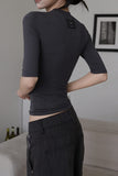 [EEUN BASIC] Chewing Three Quarter Slim T