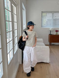 Gibyu Basic Cotton Wide Pants