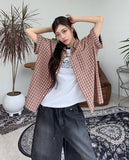Kabi Seersucker Check Shirt