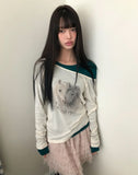 Hoa Vintage Hoals Print T-Shirt