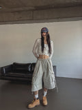 Side rope pig Bermuda cargo pants