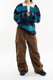 Sihora snap cargo parachute pants