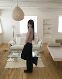 [Two Way] Furen Off-Shoulder Shirring Frill Sleeveless Blouse