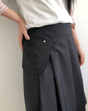 Stan Pleats Belt Midi Skirt Set