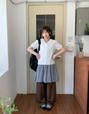 Kotali Check Balloon Layered One Piece
