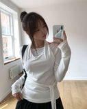 Corinne Halter Layered Strap Long Sleeve