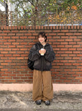 [unisex] Lanlan banding string corduroy carpender pants