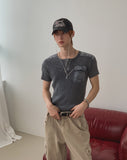 Brock Pigment Henley Neck Pocket Short Sleeve T-shirt
