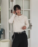 Meden Raglan Crop Henley Neck