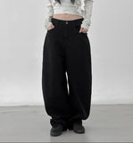 Flap Cotton Denim Pants